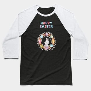 Happy Easter With Bunny Baseball T-Shirt